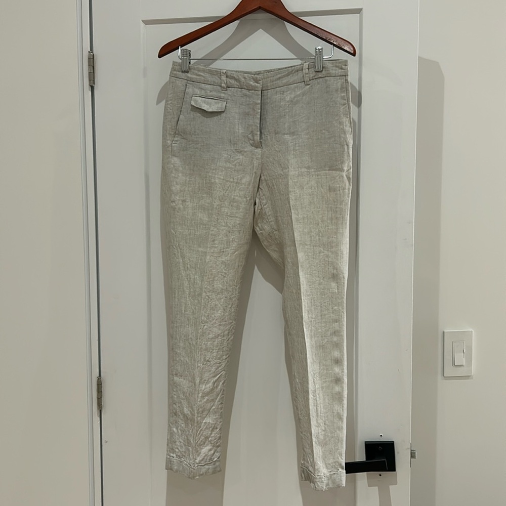 Zara light grey linen pants